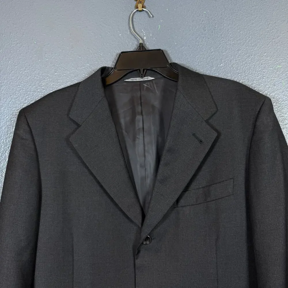 Canali 50r men’s Loro Piano Fabric Mario’s grey 100% wool suit 3 dott blazer